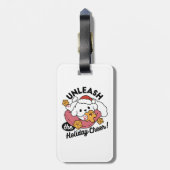 休日の応援を解放する – かわいい犬のクリスマス ラゲッジタグ (裏面縦)