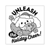休日の応援を解放する – かわいい犬のクリスマス ラバースタンプ (インプリント)