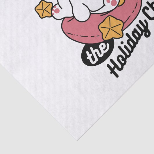 休日の応援を解放する – かわいい犬のクリスマス 薄葉紙 (詳細)