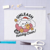 休日の応援を解放する – かわいい犬のクリスマス 薄葉紙 (クラフト)