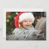 休日の応援シンプルのエレガント写真クリスマスカード シーズンカード (正面)