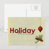 休日の思い出の郵便局 シーズンポストカード (正面/裏面)