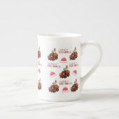 休日の恵みメリークリスマスサンタ ボーンチャイナマグカップ (右)