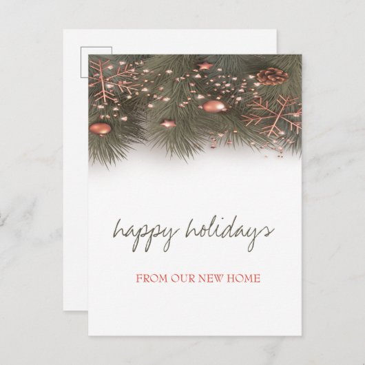 休日の我々は、松の木の枝のボールを移動 案内ポストカード (正面/裏面)