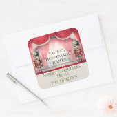 休日の扱い用のくるみ割りラベル、ファッジ スクエアシール (封筒)