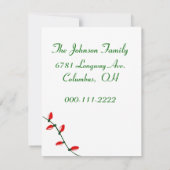 休日の招待状 招待状 (裏面)