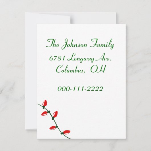 休日の招待状 招待状 (裏面)