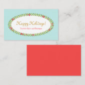 休日の挨拶の挿入カード エンクロージャーカード (正面/裏面)