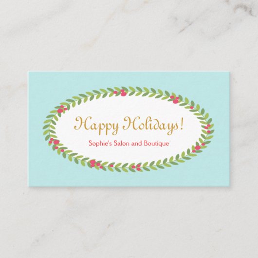 休日の挨拶の挿入カード エンクロージャーカード (正面)