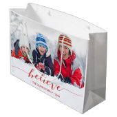 休日の挨拶を単に信じて下さい ラージペーパーバッグ (裏面アングル)