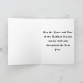 休日の挨拶を用いるSnowy山の退去 シーズンカード (内部)