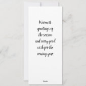 休日の挨拶グリーティングカード シーズンカード (裏面)