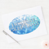 休日の挨拶シール 楕円形シール (封筒)