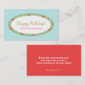 休日の挨拶挿入クーポンギフトカード 割引カード (正面/裏面)