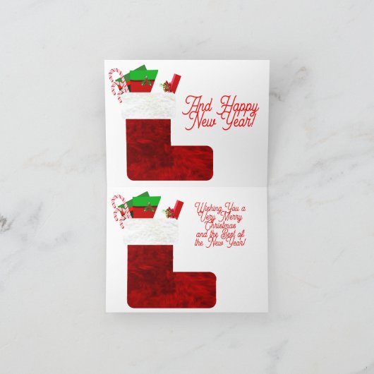 休日の挨拶状とノートカード カード (内部)