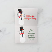 休日の挨拶状とノートカード カード (内部)