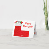 休日の挨拶状とノートカード カード (裏面)