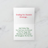 休日の挨拶状とノートカード カード (内部)