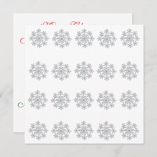 休日の挨拶状とノートカード シーズンカード (正面/裏面)