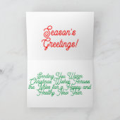 休日の挨拶状とノートカード シーズンカード (内部)