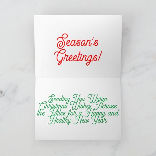 休日の挨拶状とノートカード シーズンカード (内部)