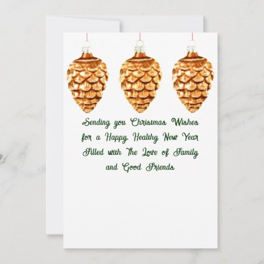 休日の挨拶状とノートカード 招待状 (裏面)