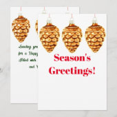 休日の挨拶状とノートカード 招待状 (正面/裏面)