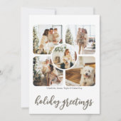 休日の挨拶5写真と文字 パーソナライズされた シーズンカード (正面)