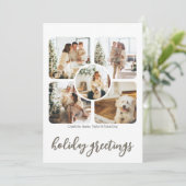 休日の挨拶5写真と文字 パーソナライズされた シーズンカード (スタンド正面)