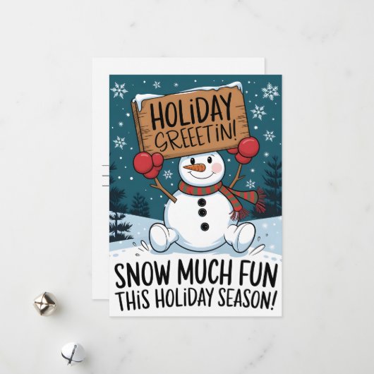 休日の挨拶 – クリスマスカード (正面/裏面インサイチュ)