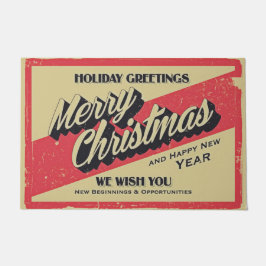 休日の挨拶 ドアマット