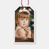 休日の挨拶 | モダンとシンプル写真 ギフトタグ (裏面)