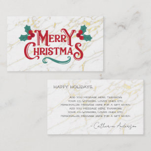 休日の挨拶 Merry Christmas Message 名刺
