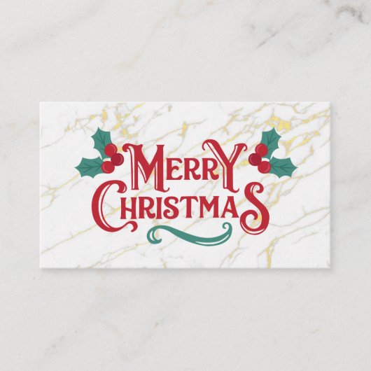 休日の挨拶 | Merry Christmas Message 名刺 (正面)