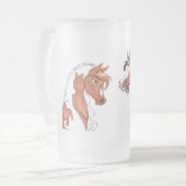 休日の提供 フロストグラスビールジョッキ (正面左)