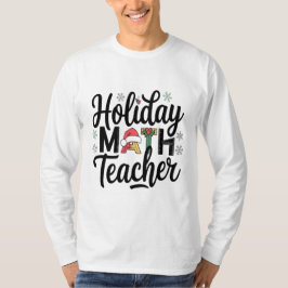 休日の数学先生：クリスマスプレゼント先生 Tシャツ