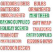 休日の整理カスタマイズ可能なビニールシール シール (正面)