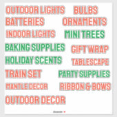 休日の整理カスタマイズ可能なビニールシール シール (シート)