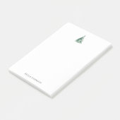 休日の文房具クリスマスツリーパーソナライズされた ポストイット (アングル)