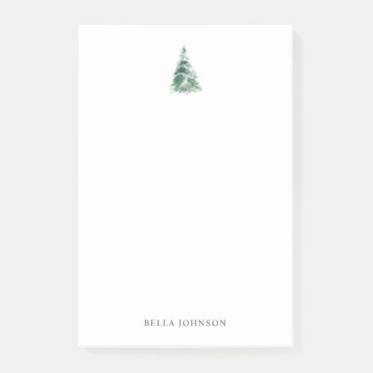 休日の文房具クリスマスツリーパーソナライズされた ポストイット (正面)