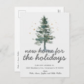 休日の新しいホームの引越し告知 インビテーションポストカード (正面/裏面)