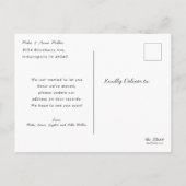 休日の新しいホームの引越し告知 インビテーションポストカード (裏面)