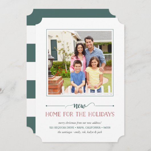 休日の新しいホームの引越し告知 シーズンカード (正面/裏面)