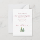 休日の新しいホームの引越し告知 ノートカード (裏面)