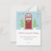 休日の新しいホームの引越し告知 ノートカード (正面)