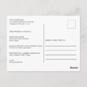 休日の新しいホームの引越し告知 ポストカード (裏面)