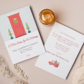 休日の新しいホームの引越し告知 招待状