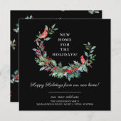 休日の新しいホームの引越し告知 招待状 (正面/裏面)