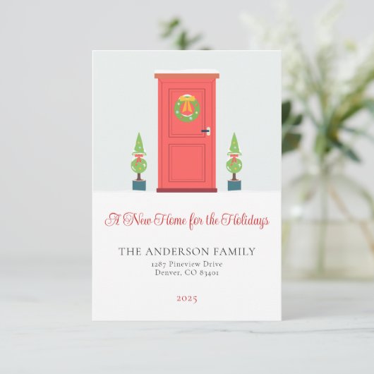 休日の新しいホームの引越し告知 招待状 (スタンド正面)