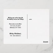 休日の新しいホーム住所のお知らせ 箔シーズンポストカード (裏面)